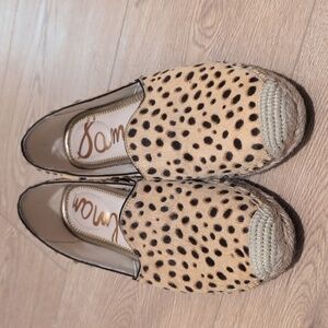 Sam Edelman Kesia Espadrille Flat TAN CALF HAIR, Size 7 M